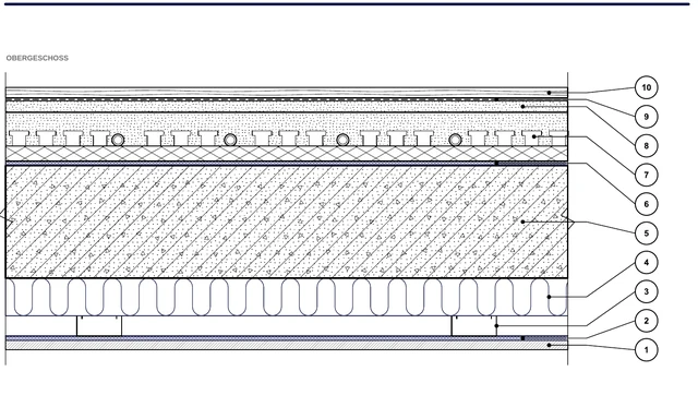 CAD-Detail ISO-PLA-06: Betondecke zwischen den Geschossen