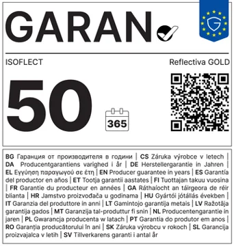 GARAN-Garantieetikett Reflectiva Gold